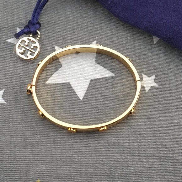 NWT Tory Burch Miller Stud 7mm Bracelet in Gold (Brand New) Medium - Picture 4 of 6
